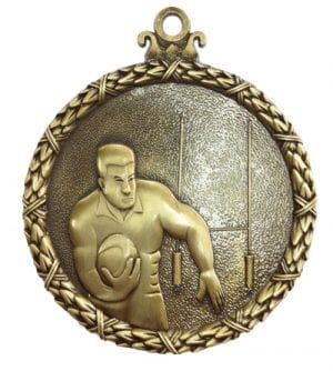 rugby antique medal