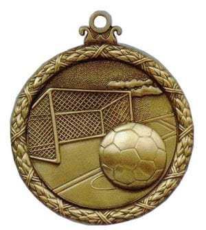 soccer antique medal